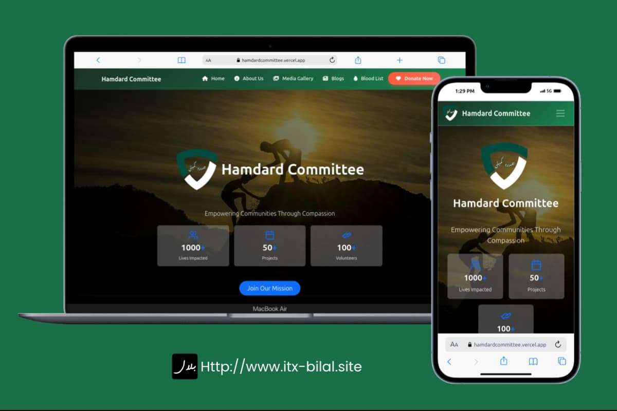 Hamdard Committee Website: My Full Stack Project